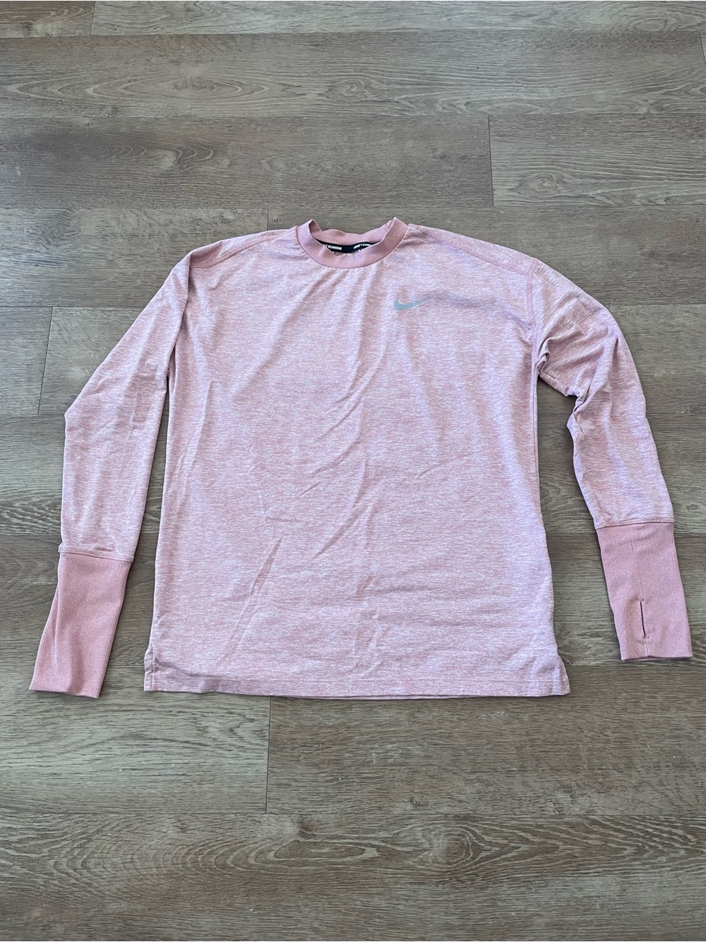Nike Dri-FIT Long-Sleeve Crewneck Training Shirt - Light Pink